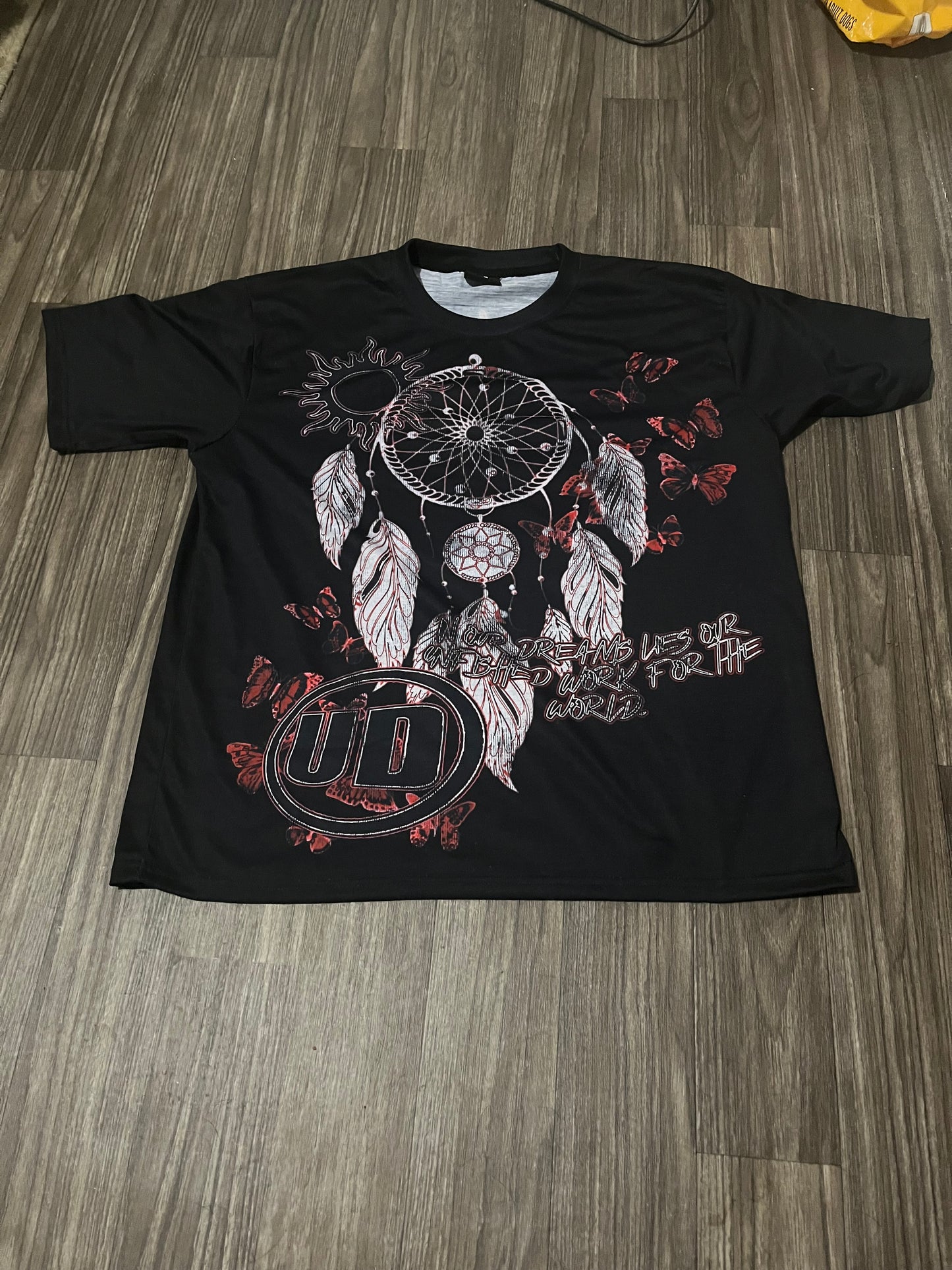 Black over size tee