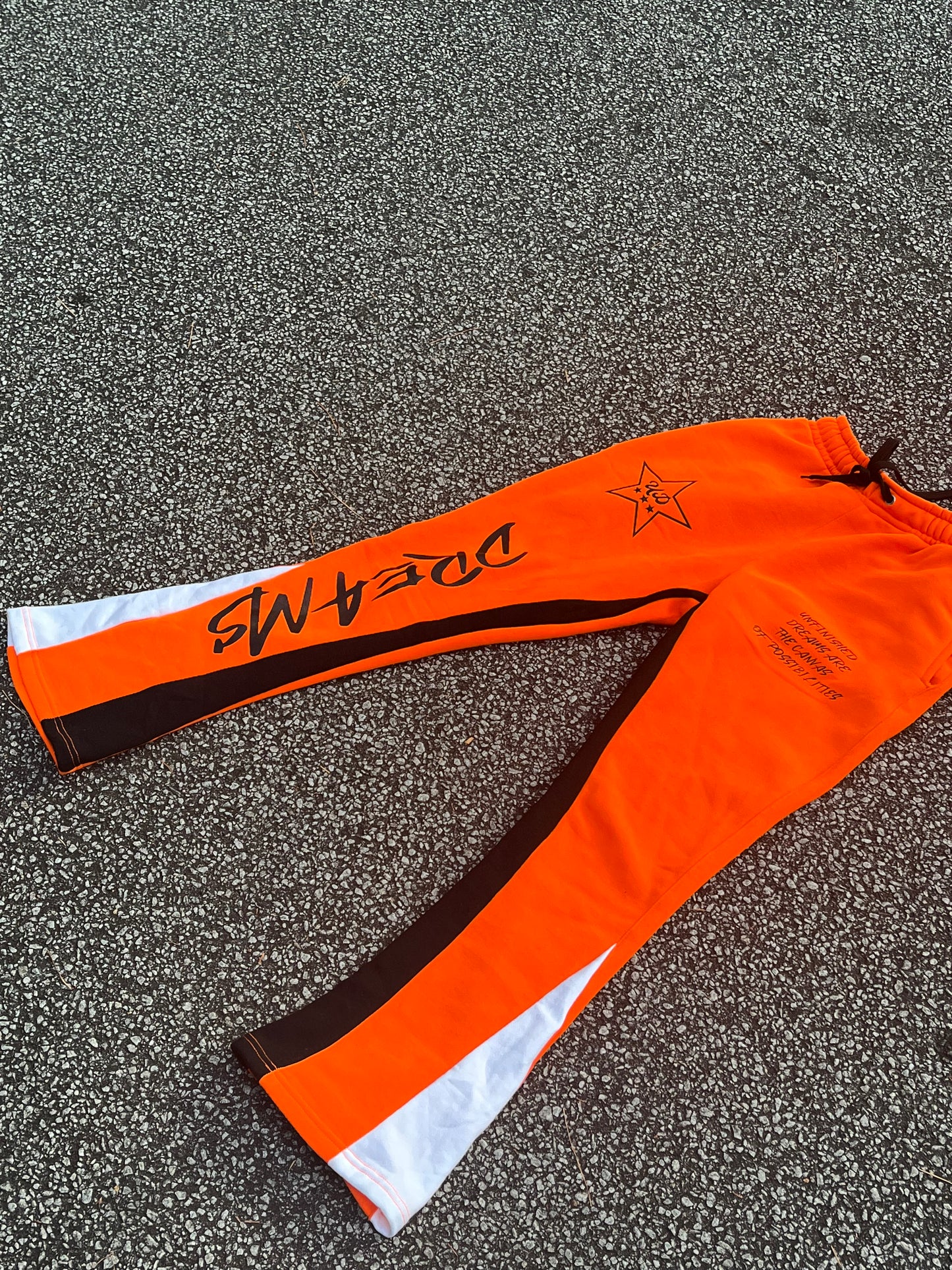 Orange/Black Flared sweats