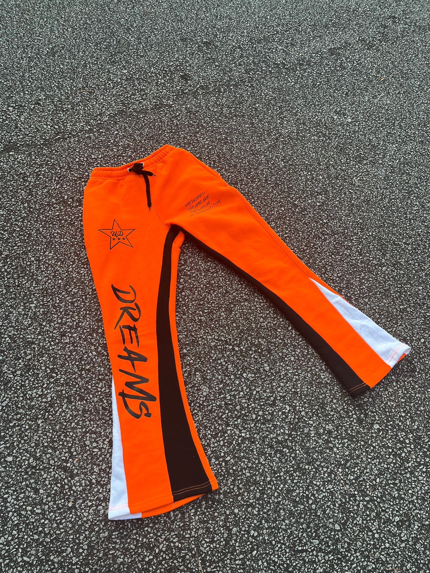 Orange/Black Flared sweats