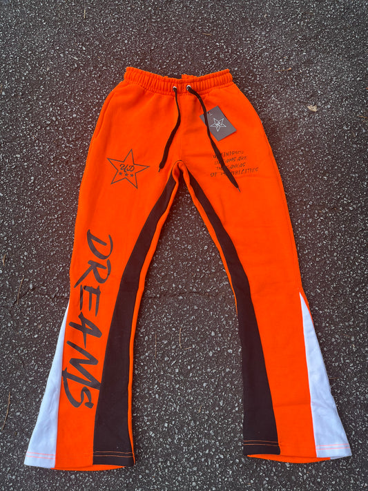 Orange/Black Flared sweats