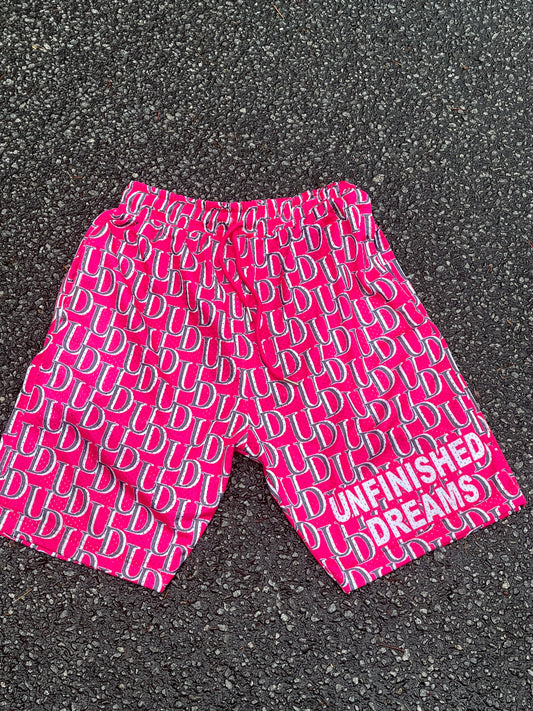 Pink " UD " Mesh shorts